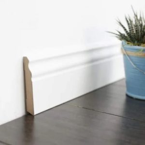 Plintă albă MDF, 70x16x2430 mm
