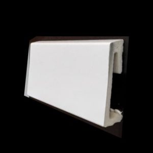 Plintă albă polimer Alpha, 60x15x2200 mm