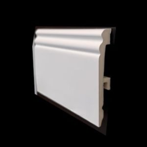 Plintă albă polimer Bravo, 95x16x2200 mm