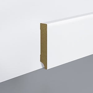 Plintă albă MDF, 80x16x2430 mm